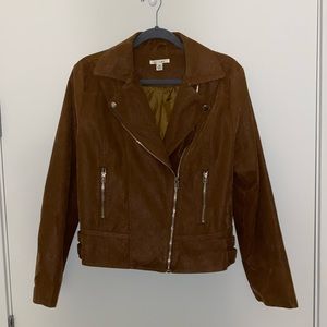 Brown Faux Suede Jacket